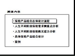保险需求诊断与产品组合设计全攻略 从需求分析到营销策划